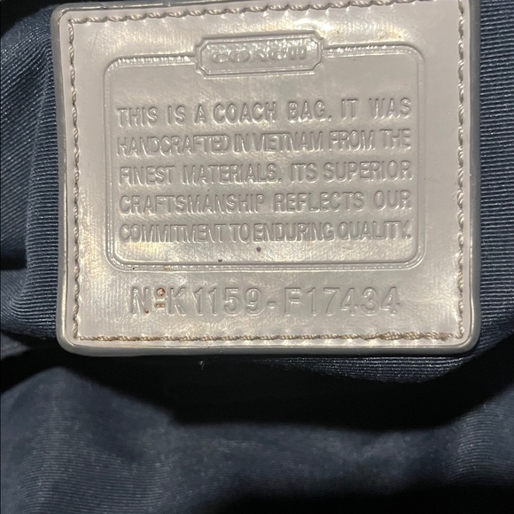 Coach Dark Light Blue Hobo Handbag - Picture 1 of 4